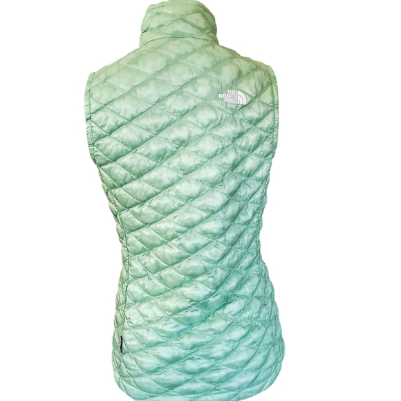 The North Face ThermoBall  Quilted Zip Vest Surf Green Small - Picture 7 of 12